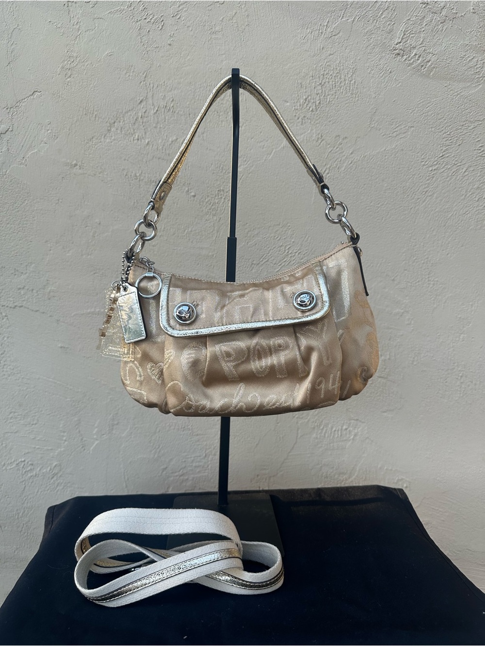 🐡Y2K Coach Poppy Storypatch Groovy Bag 15302 🐡